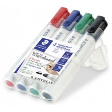 ESTUCHE 4 MARCADORES PIZARRA LUMOCOLOR MARKER 351 TRAZO 2MM. SURTIDOS STAEDTLER 351 WP4 (Espera 4 dias) en Huesoi